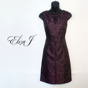 Jewel Bib Cocktail Dress | Eliza J New York